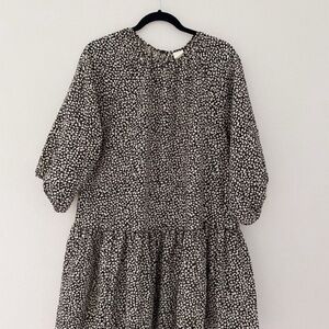 NEW H&M women’s dainty floral print drop waist dress size XS